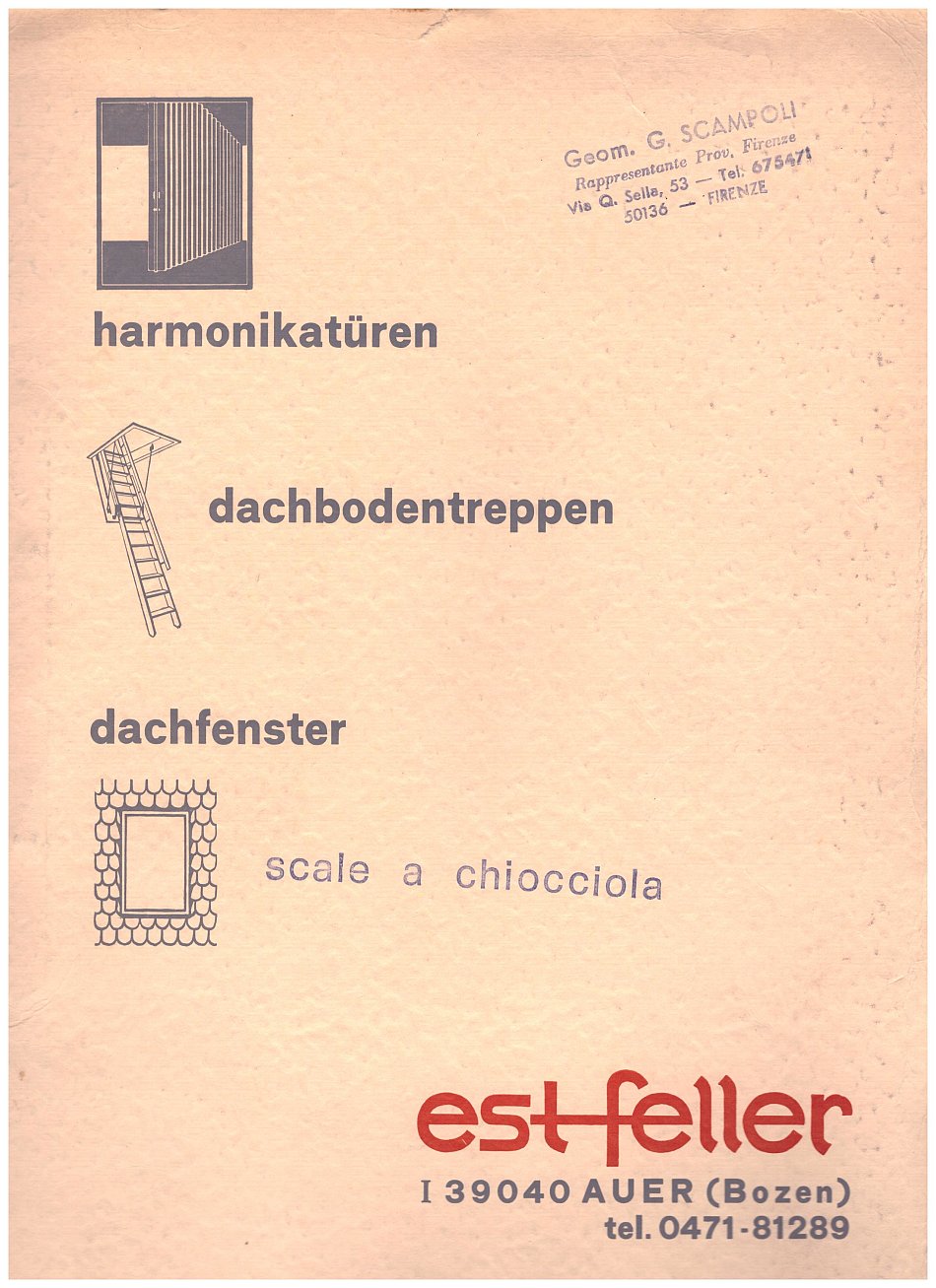 Agenzia Estfeller Primi anni 70