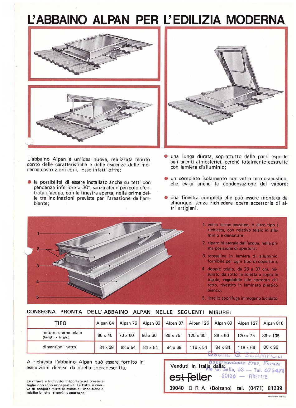 Primo Deplian Finestre da Tetto Estfeller